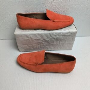 Asos Design Loafers Flat Shoes Women's Size 6 Orange Suede